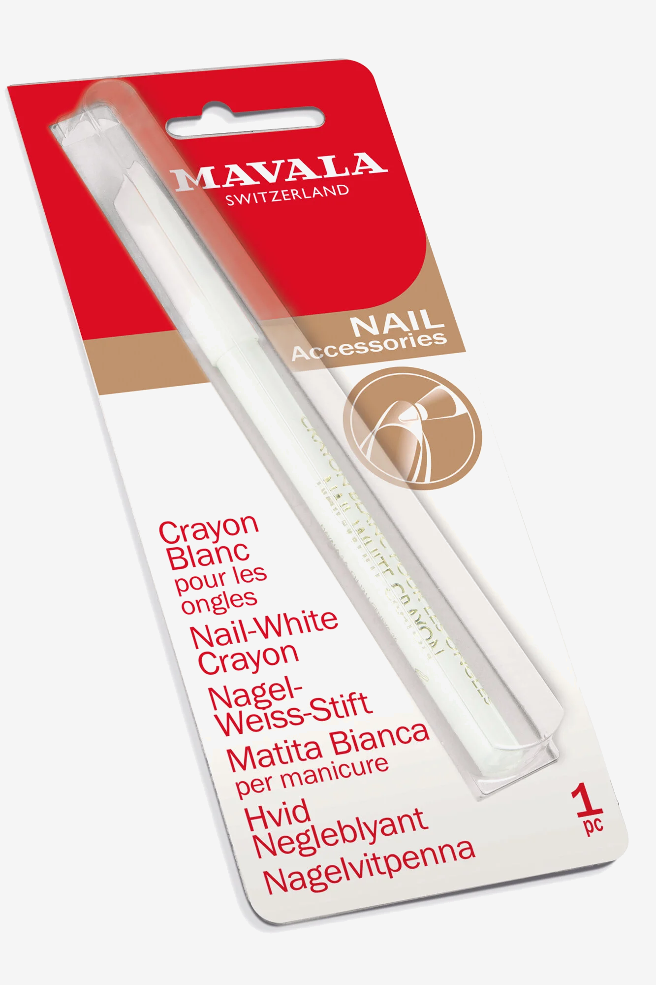 Mavala Nail White Crayon for a natural French manicure without polish